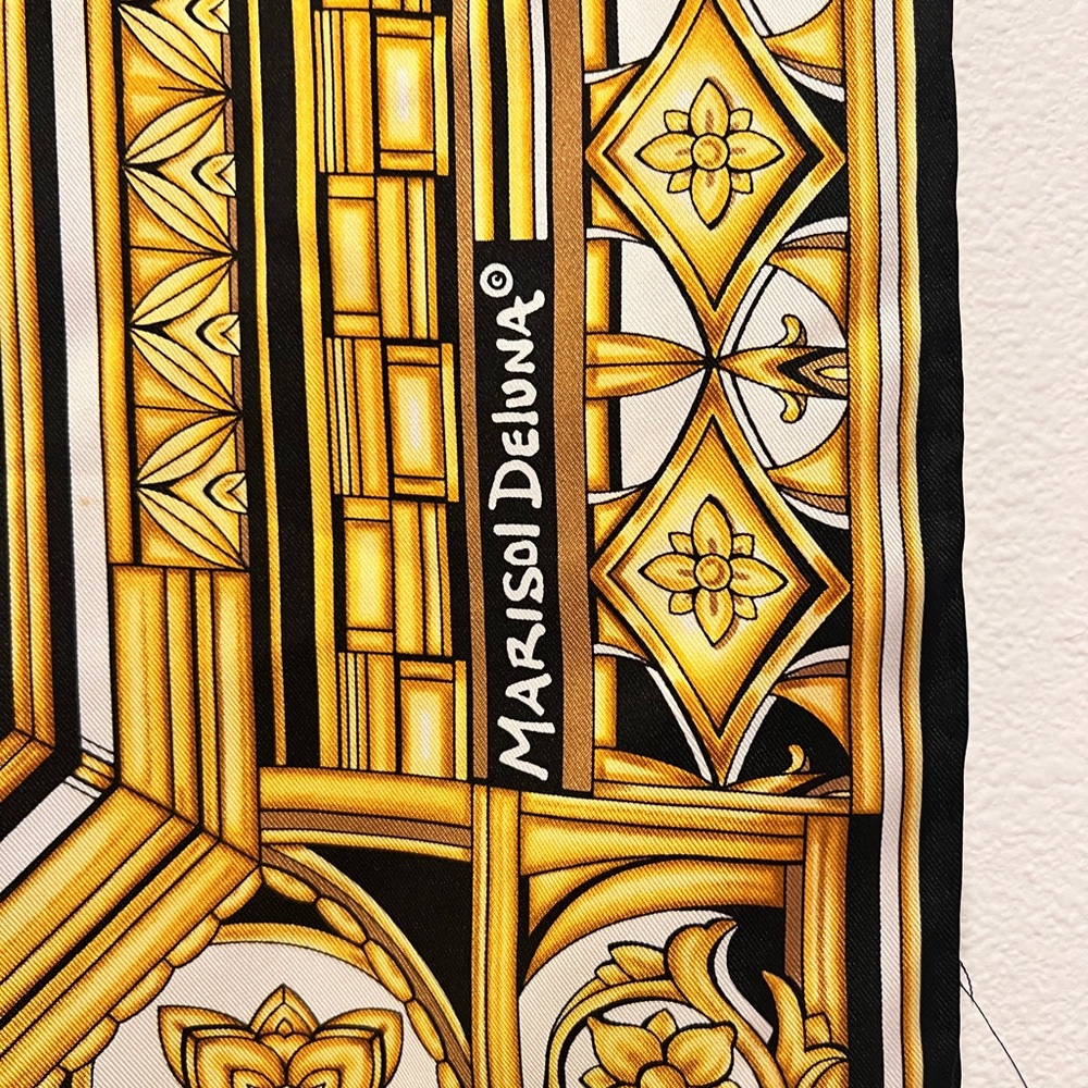 Gold and Black Scarf